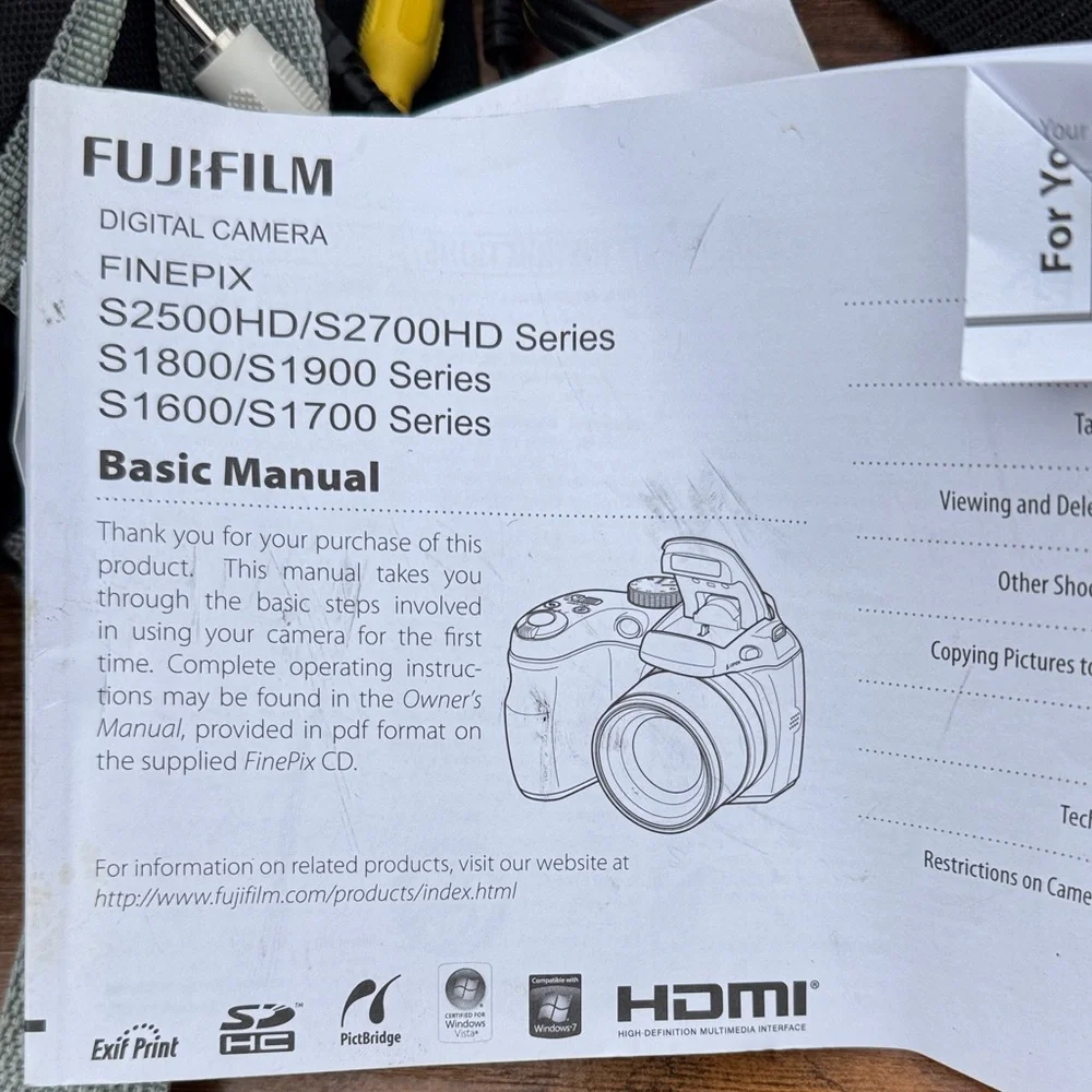 Fujifilm Black Digital Camera with Strap